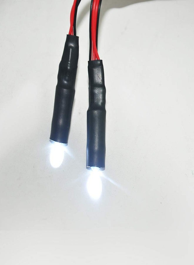 QUE-T 10mm 2 LEDs Angel Eyes & Demon Eyes LED Headlight/Back Light for 1:10 RC Model Crawler Cars(Full White, 10mm) - Image 2